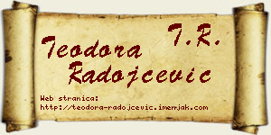 Teodora Radojčević vizit kartica